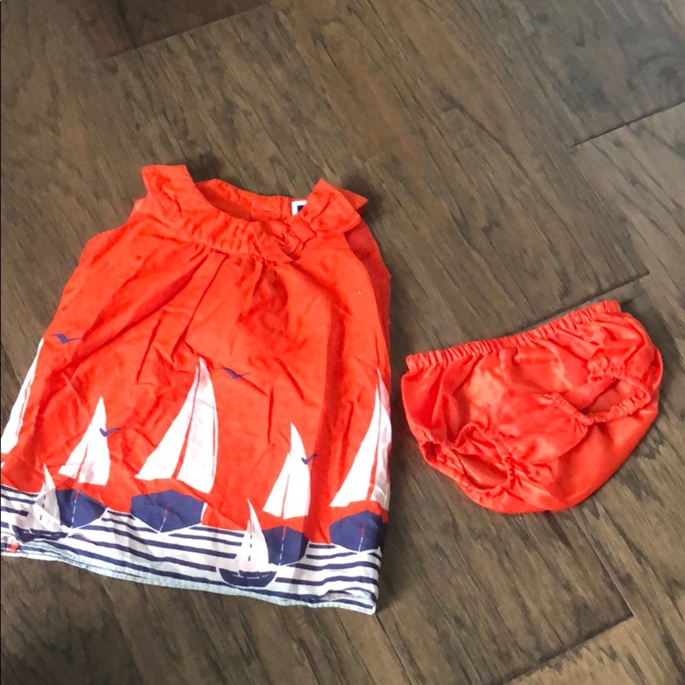 Cute baby girl sailboat dress